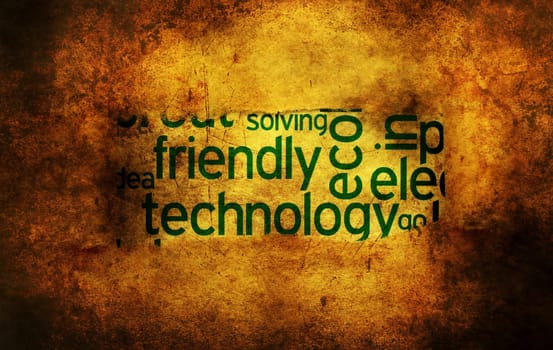 Friendly technology grunge concept