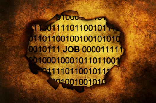 Data job grunge concept