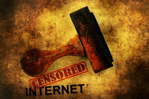 Censored internet grunge concept