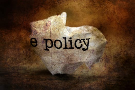 Policy trashgrunge  concept