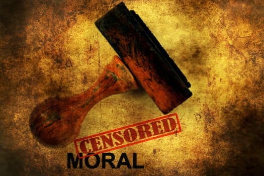 Censored moral grunge concept