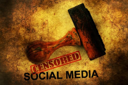 Censored social media grunge concept