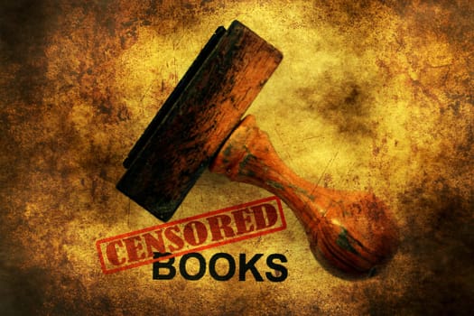 Censored books grunge concept
