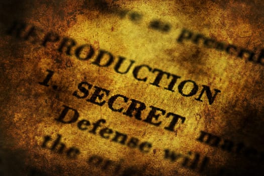 Secret document grunge concept