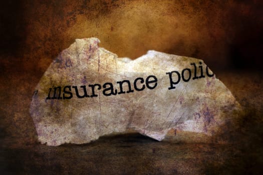 Insurance policy trash concept