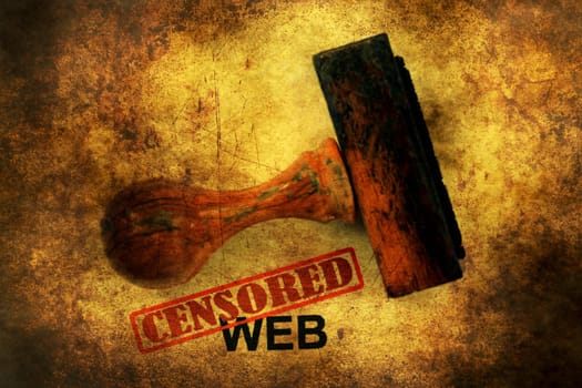 Censored web grunge concept