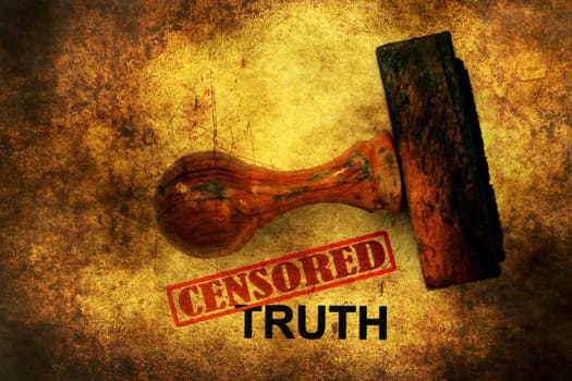 Censored truth grunge concept