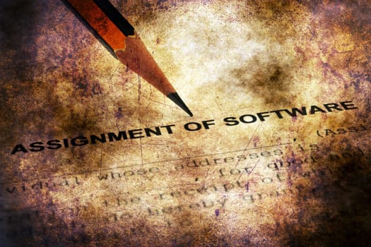 Assignment of software grunge concept