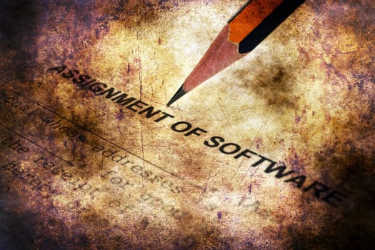 Assignment of software grunge concept