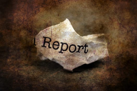 Report trash concept grunge concept