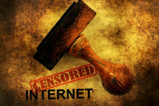 Censored internet grunge concept