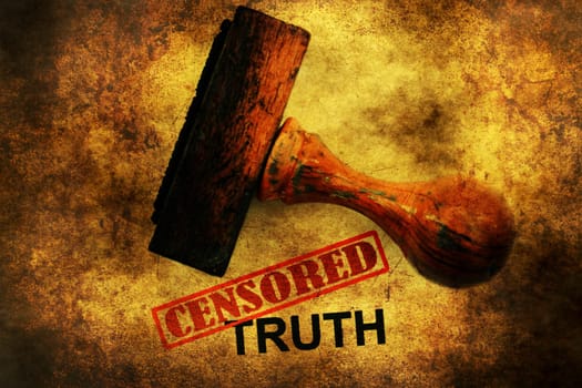 Censored truth grunge concept