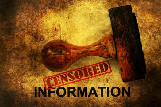 Censored information grunge concept