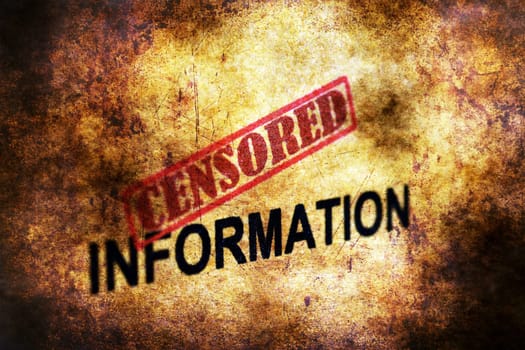 Censored information grunge concept