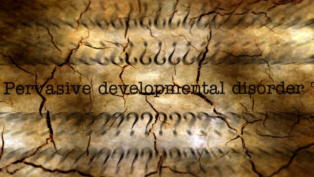 Pervasive developmental disorder grunge concept