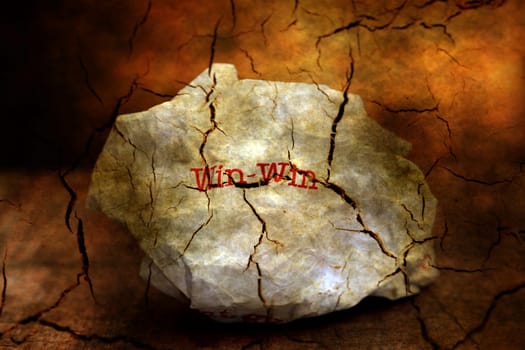 Broken win-win grunge concept