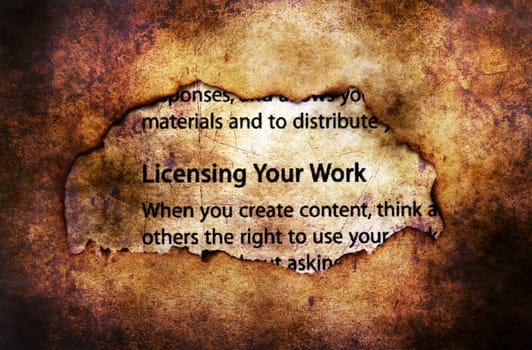 Licensing your work grunge concept