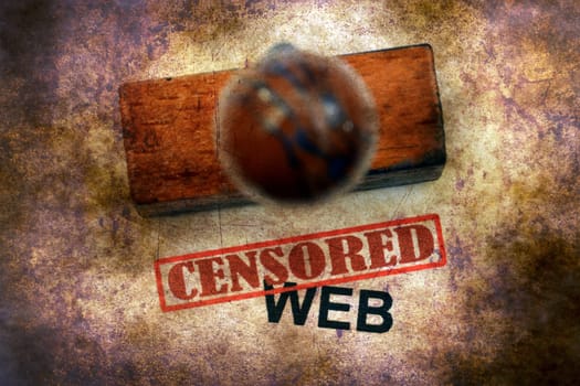Censored stamp on web