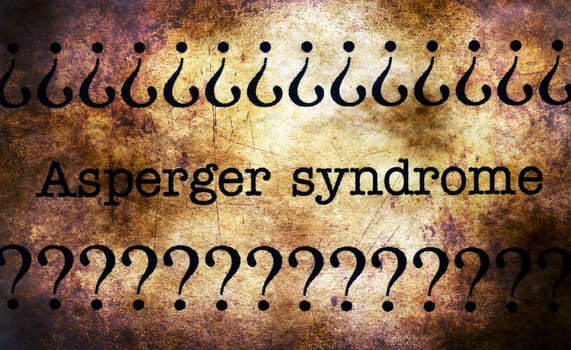 Asperger syndrome grunge concept