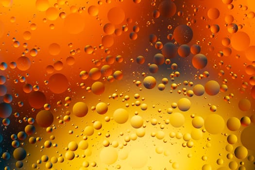 Close-up water and oil abstract in a rainbow lighting effect
