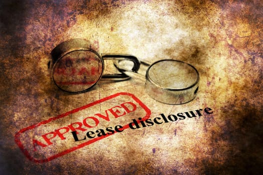 Stamp approved on Lease disclosure