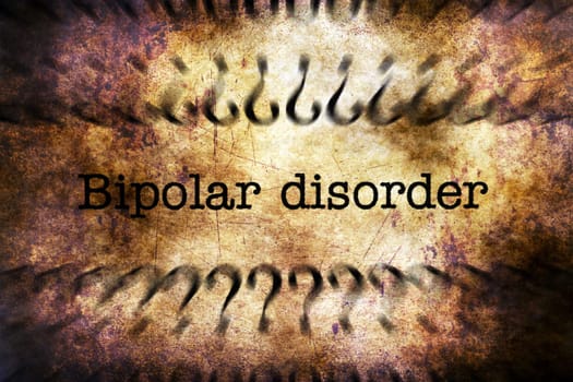 Bipolar disorder grunge concept