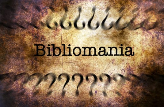 Bibliomania disorder grunge concept