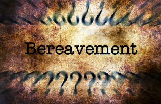 Bereavement disorder grunge concept