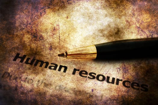 Human resources grunge concept