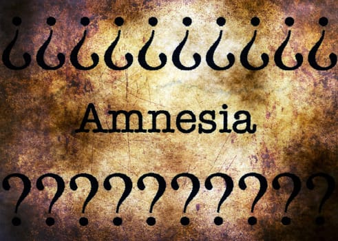 Amnesia disorder grunge concept