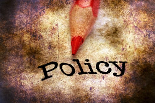 Pencil on policy text