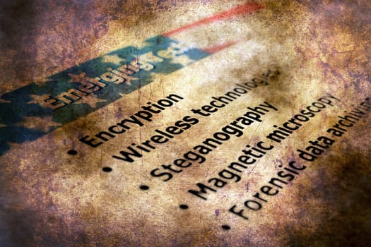 Emerging technologies grunge concept