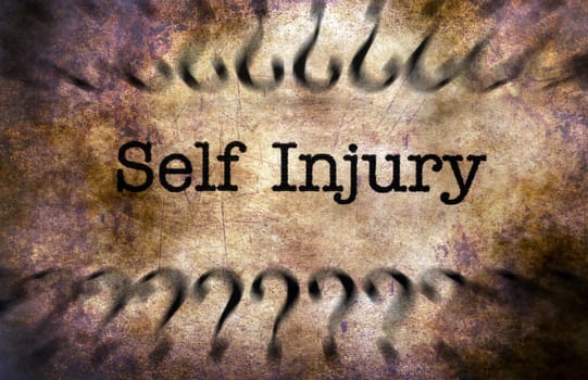 Self injury grunge concept