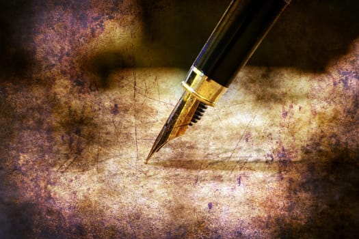 Fountain pen and old letter