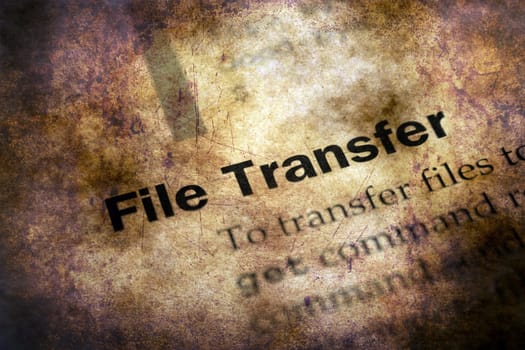 File transfer grunge concept