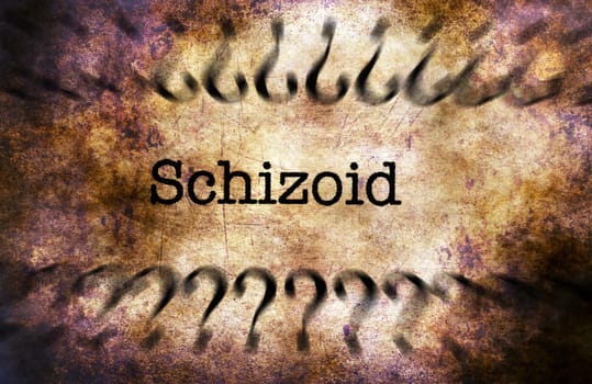 Schizoid disorder grunge concept