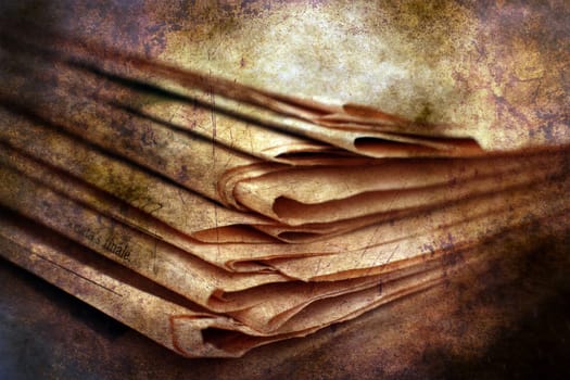 Pile of newspaper grunge concept