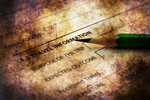 Travel form grunge concept