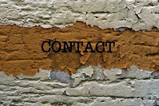 Contact text grunge concept