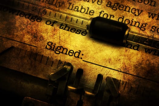 Report on vintage typewriter grunge concept
