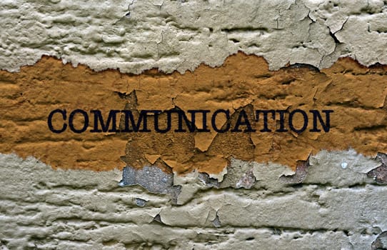 Communication text grunge concept