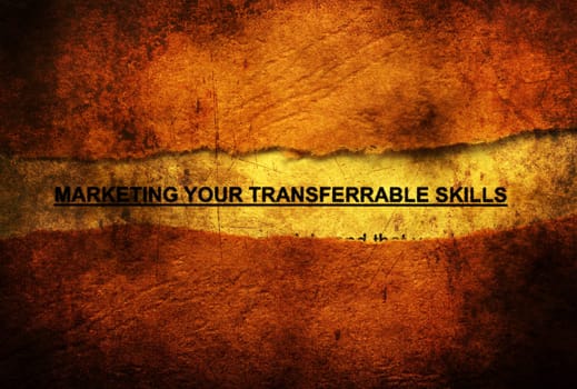 Marketing your skills grunge concept