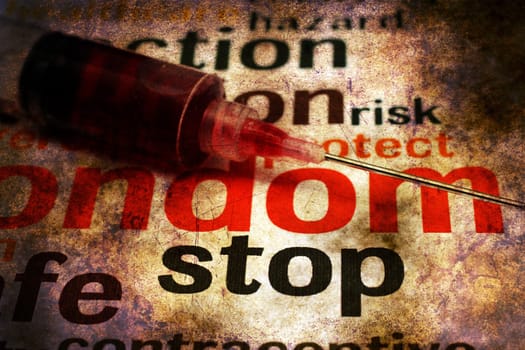 Stop using drugs grunge concept