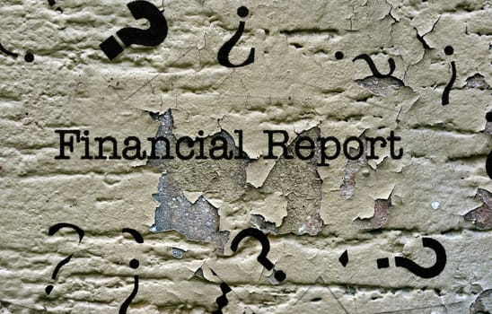 Financial report grunge concept