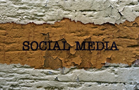 Social media grunge concept