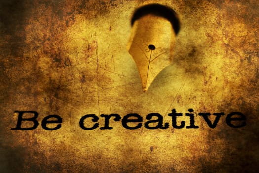 Be creative text and fountain pen