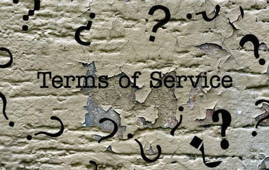 Terms of service grunge concept