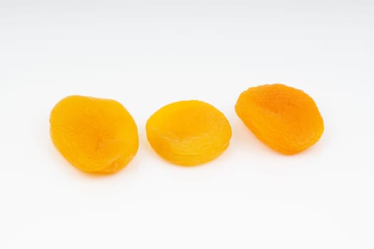 Dried apricot isolated on a white background