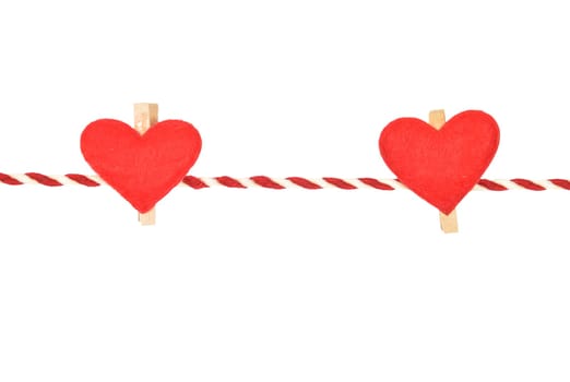 Background with cord on white background