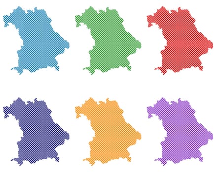 Karten von Bayern auf einfachem Kreuzstich